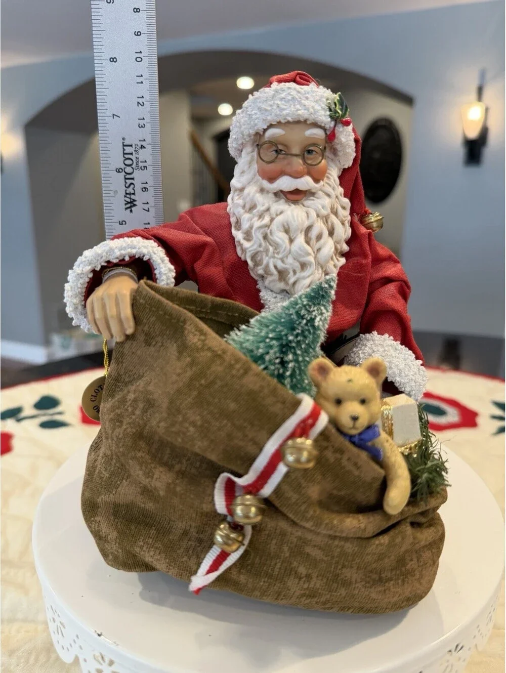 Vtg 1998 Possible Dreams Clothique Santa W/Toy Bag With Tag